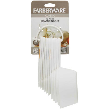 Farberware Plastic White Measuring Spoon and Cup Set