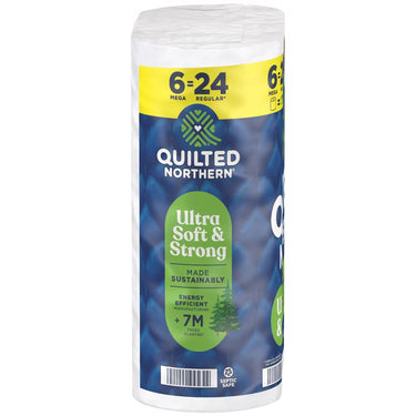 Quilted Northern Ultra Soft & Strong Toilet Paper 6 Rolls 295 sheet 186.8 sq ft