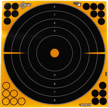 EZ Aim Adhesive Splash Reactive Paper Shooting Targets, Bullseye, 12"W x 12"H