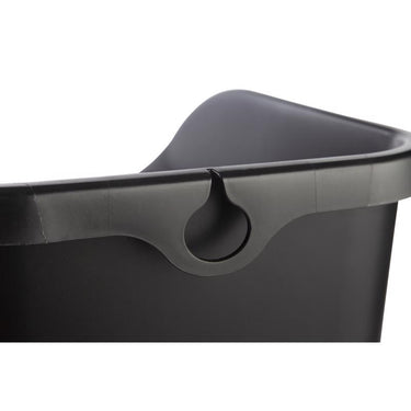 Rubbermaid 9.4 gal Black Resin Under Counter Wastebasket