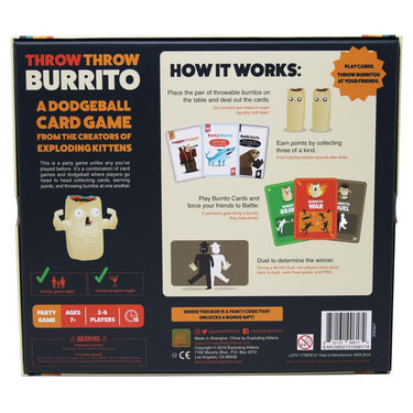 Exploding Kittens Throw Throw Burrito Dodgeball Card Party Game Multicolored