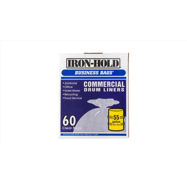 Iron-Hold 55 gal. No Scent Drum Liners Twist Tie 60 pk