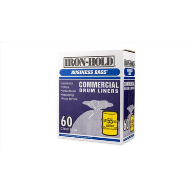 Iron-Hold 55 gal. No Scent Drum Liners Twist Tie 60 pk