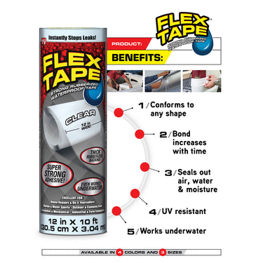 Flex Tape MAX 8 in. W X 25 ft. L White Waterproof Repair Tape
