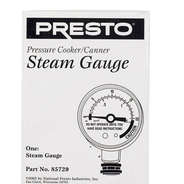 Presto Stainless Steel Pressure Cooker/Canner Steam Gauge 22 qt