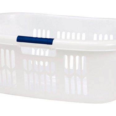 Rubbermaid Hip-Hugger White Plastic Laundry Basket