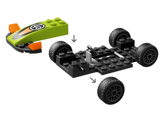 Lego City Green Race Car 56pc