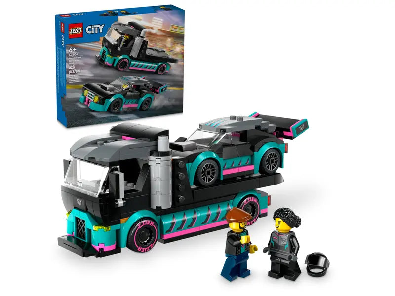 Load image into Gallery viewer, Lego City Race Car and Car Carrier Truck 328pc
