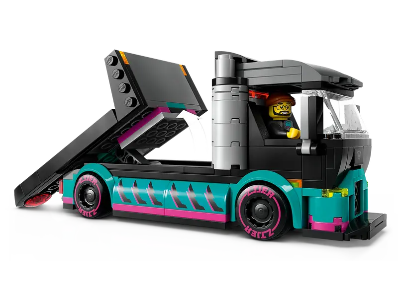 Load image into Gallery viewer, Lego City Race Car and Car Carrier Truck 328pc
