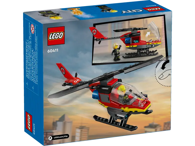 Load image into Gallery viewer, Lego City Fire Rescue Helicopter 85pc
