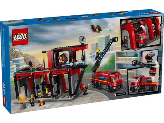 Lego City Fire Station with Fire Truck 843pc