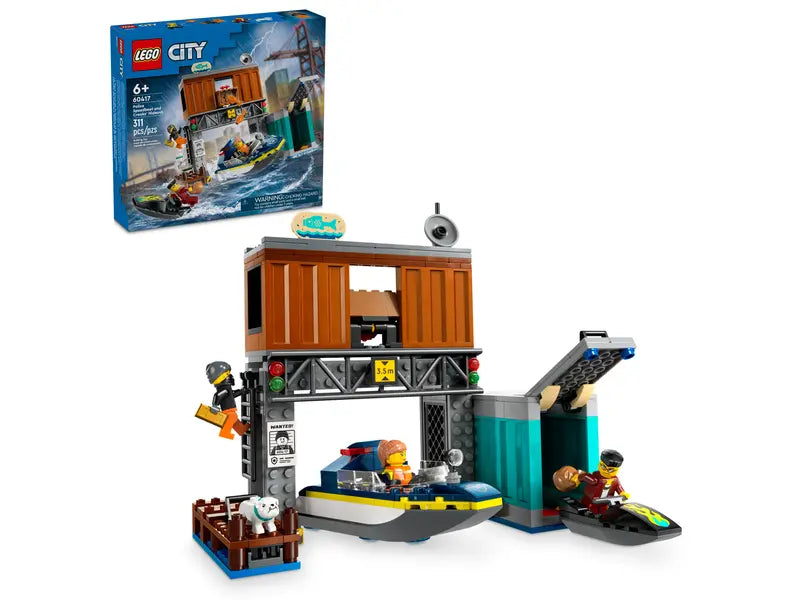 Load image into Gallery viewer, Lego City Police Speedboat and Crooks&#39; Hideout 311pc
