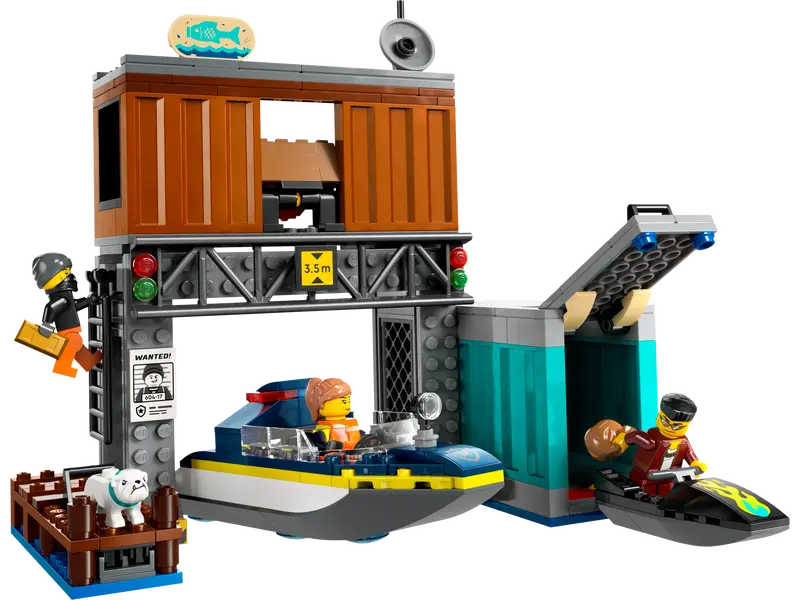 Load image into Gallery viewer, Lego City Police Speedboat and Crooks&#39; Hideout 311pc
