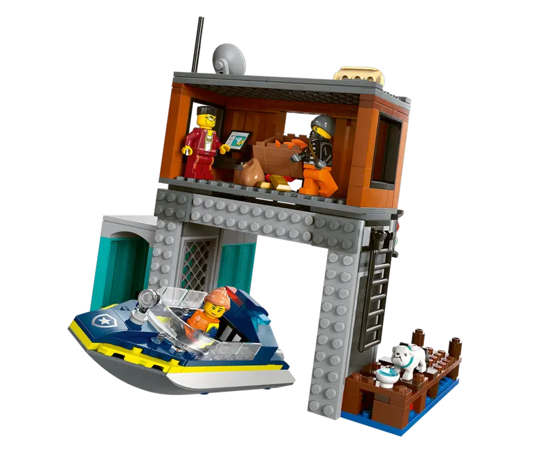 Load image into Gallery viewer, Lego City Police Speedboat and Crooks&#39; Hideout 311pc
