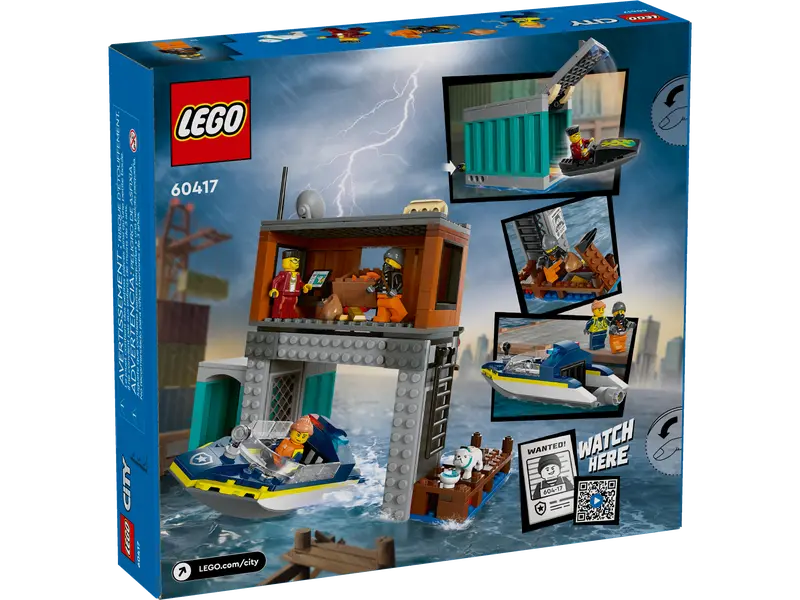 Load image into Gallery viewer, Lego City Police Speedboat and Crooks&#39; Hideout 311pc
