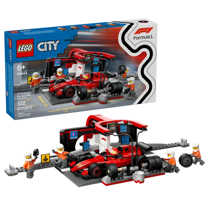 Lego City F1® Pit Stop & Pit Crew with Ferrari Car