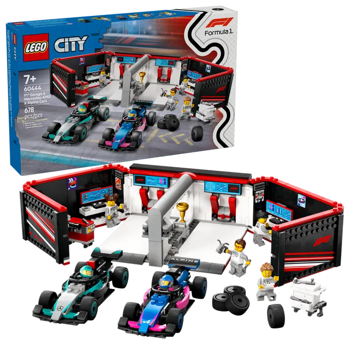 Lego City F1® Garage & Mercedes-AMG & Alpine Cars