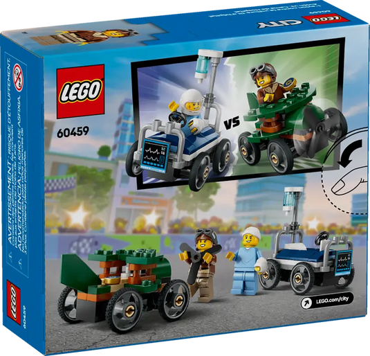 Lego City Airplane vs. Hospital Bed Race Car Pack
