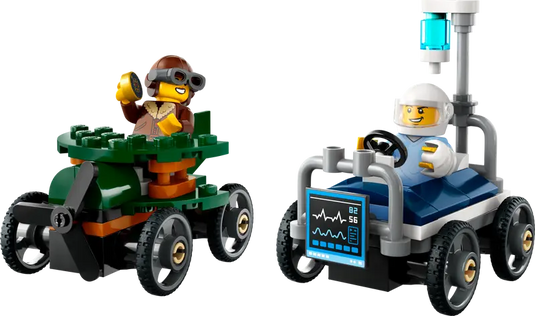 Lego City Airplane vs. Hospital Bed Race Car Pack