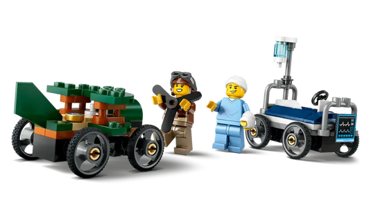 Lego City Airplane vs. Hospital Bed Race Car Pack