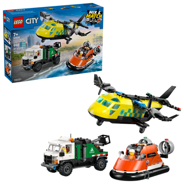 LEGO® City Airplane, Service Truck & Hovercraft Remix