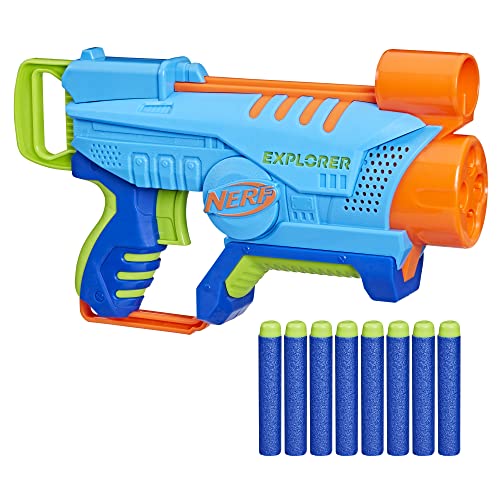 Load image into Gallery viewer, NERF ELITE JR EXPLORERNerf Elite Junior Explorer Easy-Play Toy Blaster Easy Hold &amp; Load &amp; Blast
