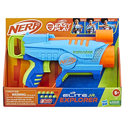 Load image into Gallery viewer, NERF ELITE JR EXPLORERNerf Elite Junior Explorer Easy-Play Toy Blaster Easy Hold &amp; Load &amp; Blast
