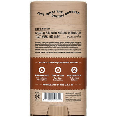 Dr. Squatch Wood Barrel Bourbon Deodorant 2.65 oz 1 pk