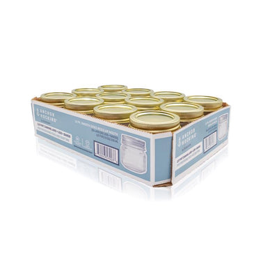 Anchor Hocking Tecnocap Regular Mouth Canning Jar 8 oz 12 pk