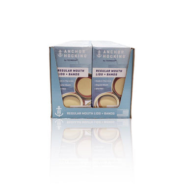 Tecnocap Anchor Hocking Regular Mouth Canning Lids and Bands 12 pk