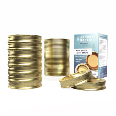 Tecnocap Anchor Hocking Wide Mouth Canning Lids and Bands 12 pk