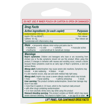 Excedrin Pain Reliever 6 ct 1 pk