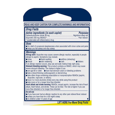 Advil PM Pain Reliever/Nightime Sleep Aid 6 ct 1 pk
