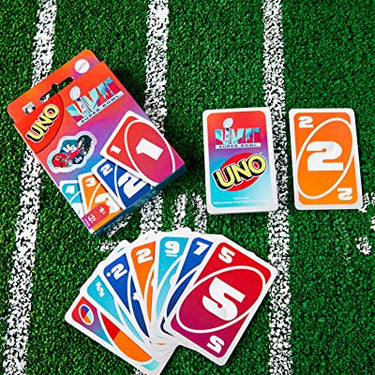 UNO NFL LVII Card Game for Kids Adults Family & Game Night with Special Touchdown Rule