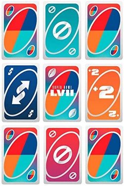 UNO NFL LVII Card Game for Kids Adults Family & Game Night with Special Touchdown Rule