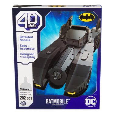 4D Build DC Batman Retro Batmobile 3D Puzzle Model Kit with Stand