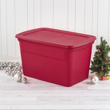 Sterilite 30 gal Red Storage Tote 17.12 in. H X 30.5 in. W X 20.25 in. D