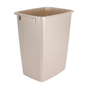 Rubbermaid 9 gal Bisque Plastic Open Top Trash Can