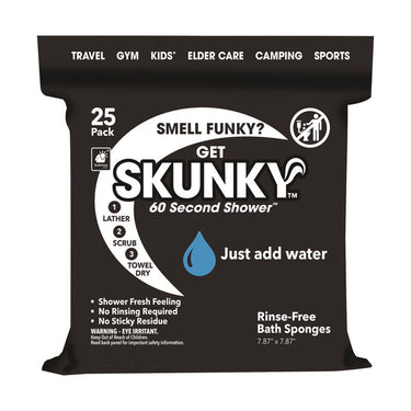 BulbHead Skunky Rinse Free Bath Sponges 25 pk