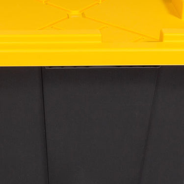 Greenmade 40 gal Black/Yellow Snap Lock Storage Box 16 in. H X 22 in. W X 38.2 in. D Stackable