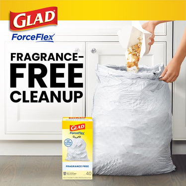 Glad Force Flex 13 gal. No Scent Kitchen Trash Bags Drawstring 100 pk