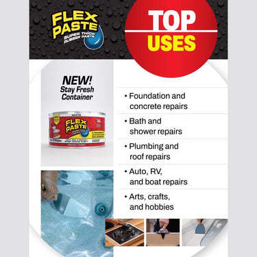 Flex Seal Family of Products Flex Paste Clear Rubberized Paste 8.75 fl. oz.