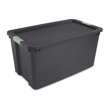 Sterilite 45 gal Gray Storage Tote w/Wheels 18.62 in. H X 36.12 in. W X 21 in. D Stackable