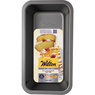 Wilton Silver 4 in. W X 8 in. L Loaf Pan Black 1 pc