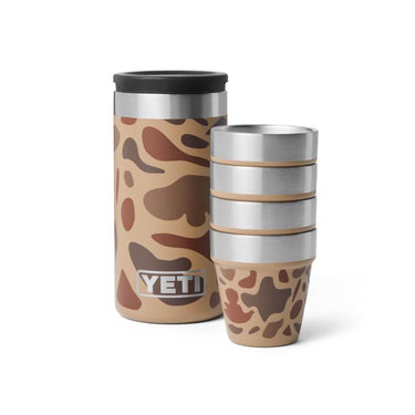 YETI 1.7 oz Wetlands Camo Stainless Steel Packable Shot Glass Set