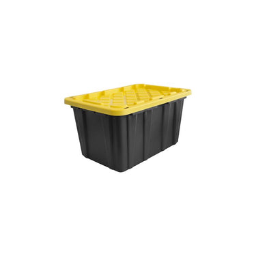 Ramtuff 2 gal Black/Yellow Storage Tote 6.76 in. H X 8.36 in. W X 12.8 in. D Stackable