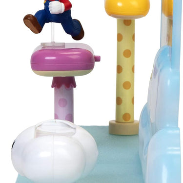 Super Mario Cloud World Diorama Set with 2.5" Running Mario Action Figure