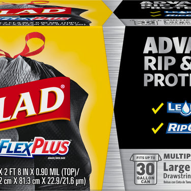 Glad ForceFlex Plus 30 gal No Scent Trash Bags Drawstring 25 pk