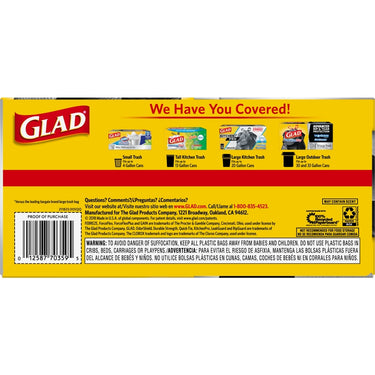 Glad ForceFlex Plus 30 gal No Scent Trash Bags Drawstring 25 pk