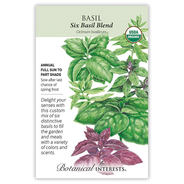 Load image into Gallery viewer, Six Basil Blend Basil Seeds
